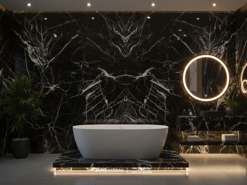 Alexander Black Marble _ Bathroom Project