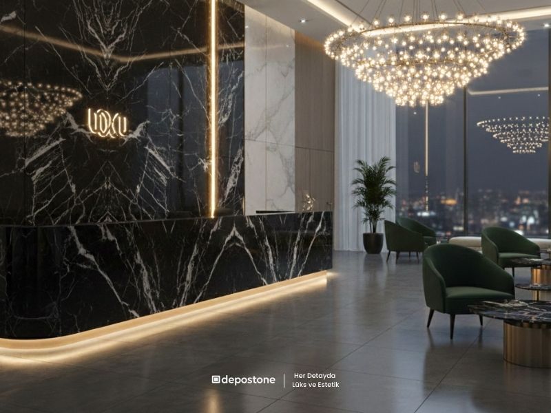 Alexander Black Marble _ Loby Project