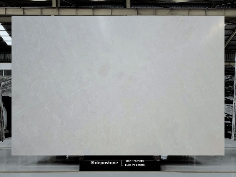 Premium Ice Vanilla Marble slab surface detail