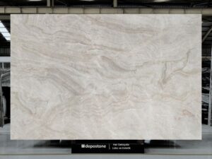 Premium 2cm and 3cm Taj Mahal quartzite slabs from Brazil for luxury kitchen countertops